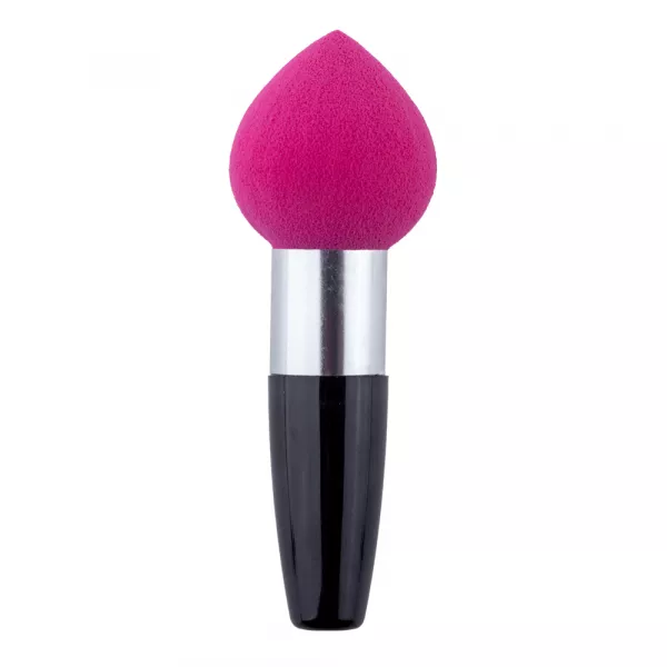 Burete makeup cu maner, pentru fondul de ten - red + black