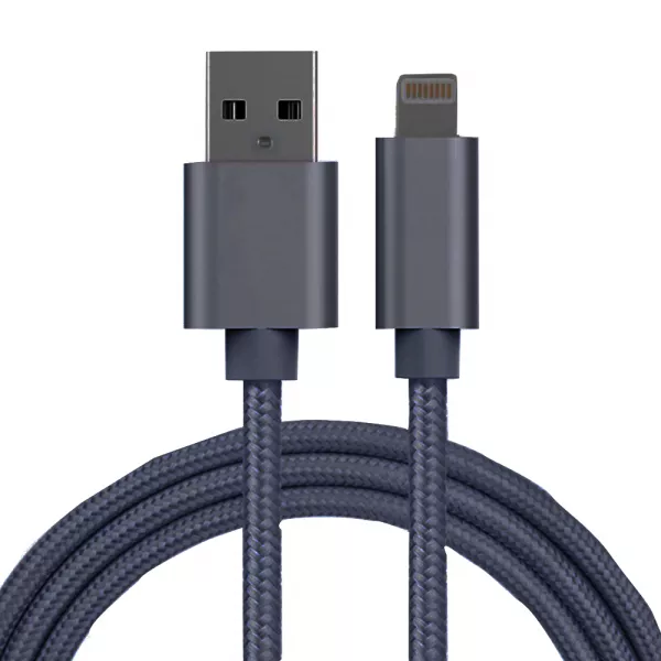 Cablu de date Lightning Explorer Series pentru iPhone si iPad, space grey, 1 m