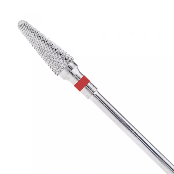 Capat freza din carbid, Lila Rossa, varf conic, argintiu, duritate fina, cf02-4f