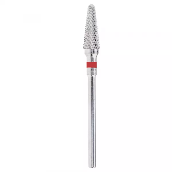 Capat freza din carbid, Lila Rossa, varf conic, argintiu, duritate fina, cf02-4f
