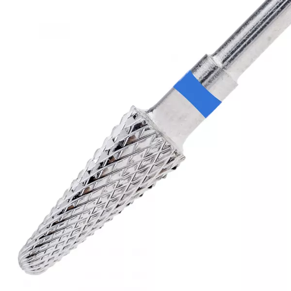 Capat freza din carbid, Lila Rossa, varf conic, argintiu, duritate medie, cf02-4m