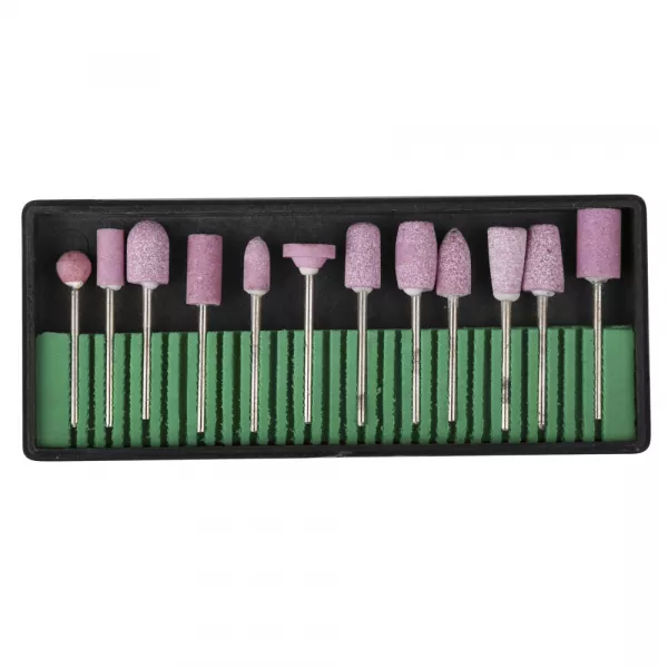 Set de 12 capete pentru freza, din ceramica, roz