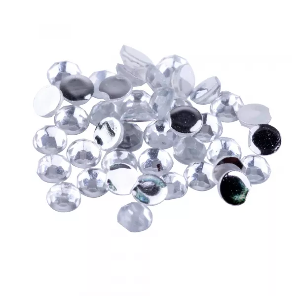 Carusel, decor unghii, Lila Rossa, pietricele tip diamant, argintii
