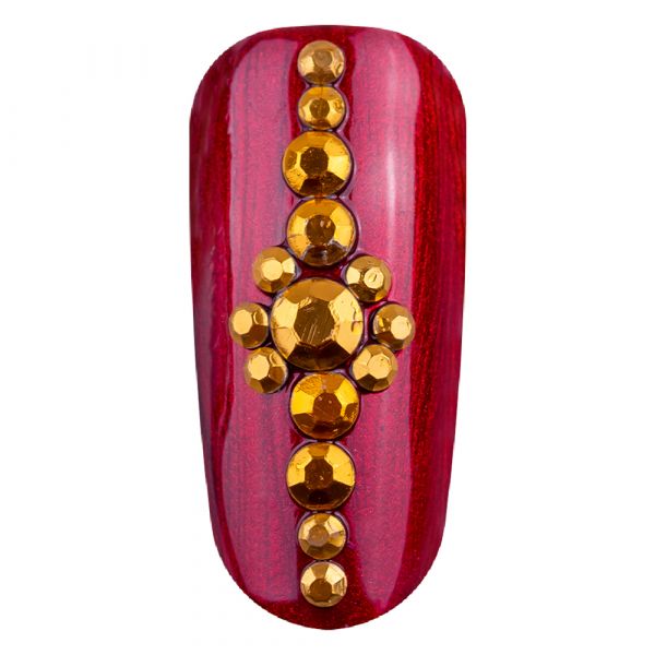 Carusel decoratiuni unghii, model pietricele aurii