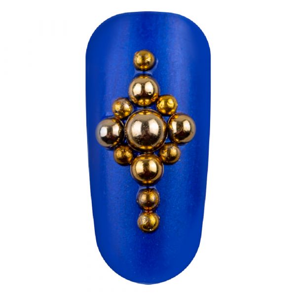 Carusel decoratiuni unghii, mix pietricele aurii