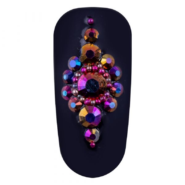 Carusel decoratiuni unghii, mix strasuri cu reflexii