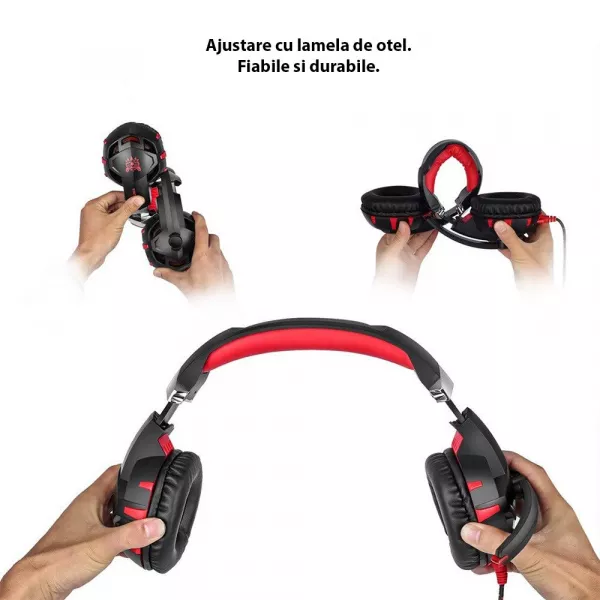 Casti gaming stereo Onikuma K2 7.1 Pro, rosu