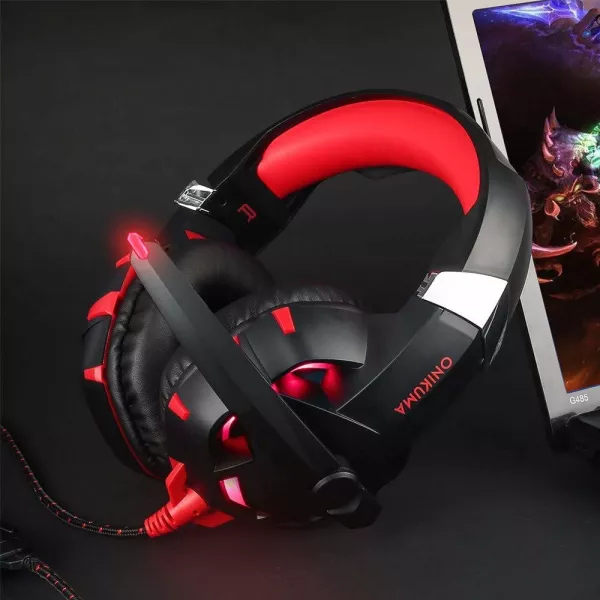 Casti gaming stereo Onikuma K2 7.1 Pro, rosu