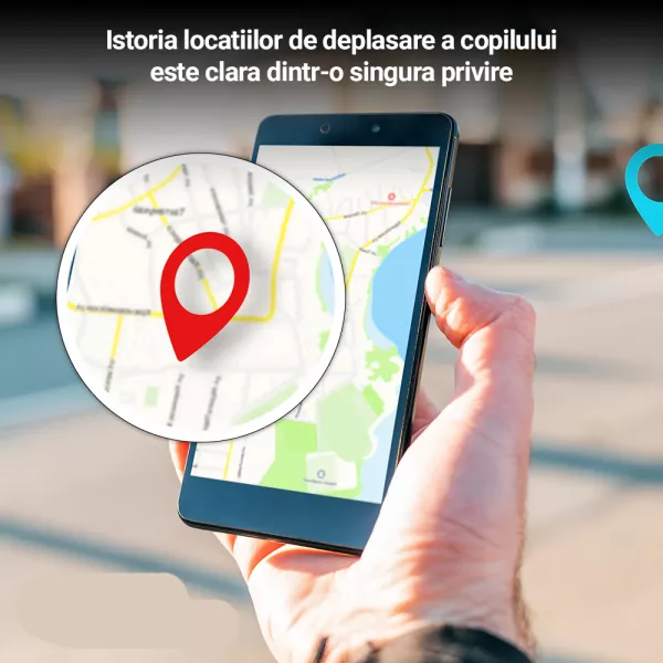 Ceas Smartwatch pentru copii Loomax cu functie telefon, apel video, localizare GPS, istoric traseu, pedometru, apel de monitorizare, camera, Android, Roz