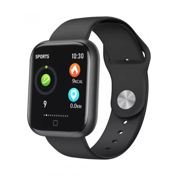 Ceas SmartWatch Loomax cu doua curele (metalica neagra, silicon neagra), SmartTime 80, 1.3" OLED Display, Model T80, Notificari retele sociale, Monitorizare Ritm Cardiac, Tensiune arteriala, Pedometru, Photo Control