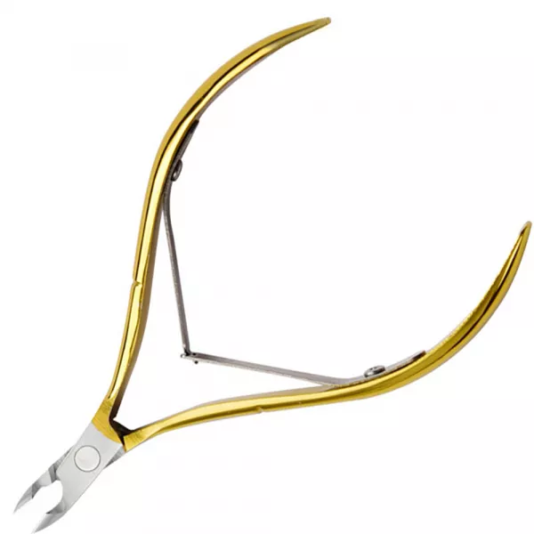 Cleste profesional pentru unghii si cuticule, Zenail, auriu