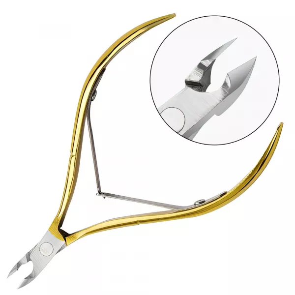 Cleste profesional pentru unghii si cuticule, Zenail, auriu