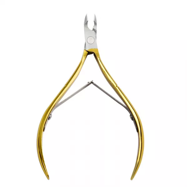Cleste profesional pentru unghii si cuticule, Zenail, auriu