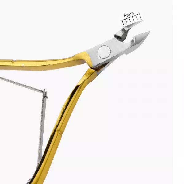 Cleste profesional pentru unghii si cuticule, Zenail, auriu