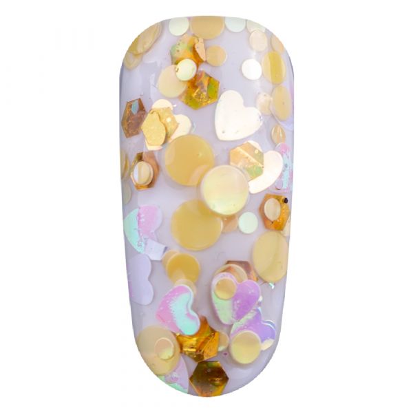 Decoratiuni unghii, set confetti, diverse forme, multicolor