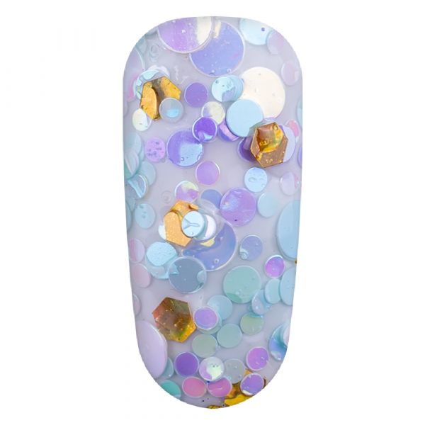 Decoratiuni unghii, set confetti, diverse forme, multicolor