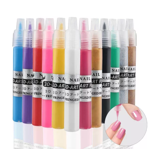 Set pictura pe unghii 3D, 12 culori