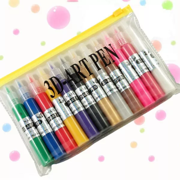 Set pictura pe unghii 3D, 12 culori