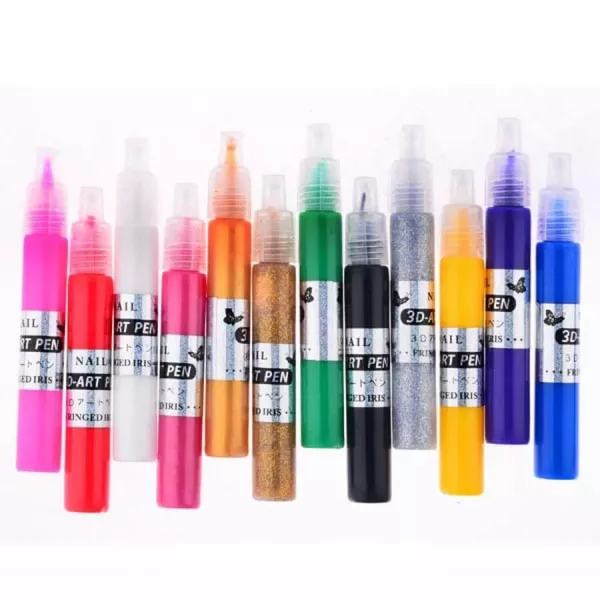 Set pictura pe unghii 3D, 12 culori