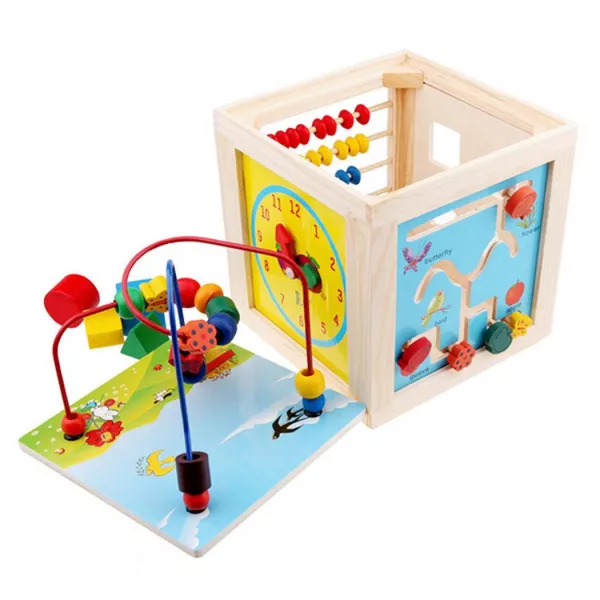Cub multifunctional 5 in 1 Karemi, 5 laturi educative