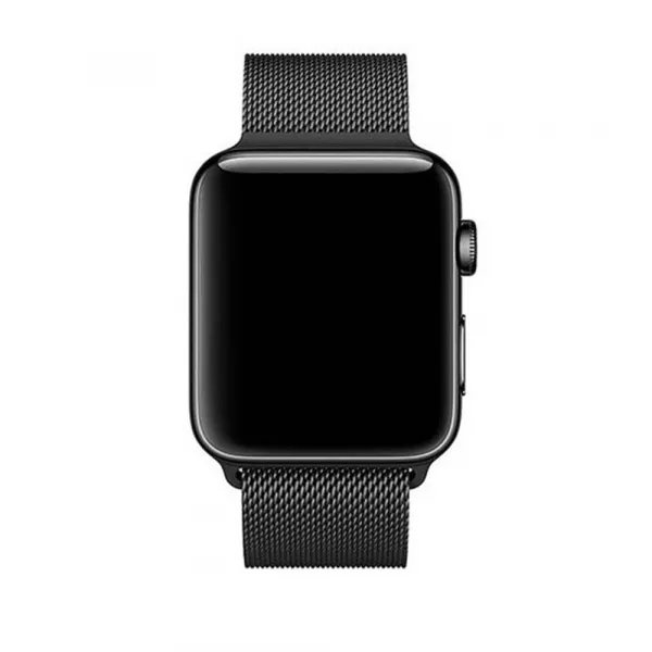 Curea metalica pentru Apple Watch Loomax, bratara compatibila cu Apple Watch, 38 / 40 mm negru