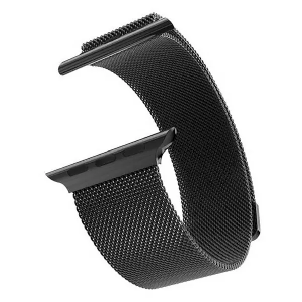 Curea metalica pentru Apple Watch Loomax, bratara compatibila cu Apple Watch, 38 / 40 mm negru