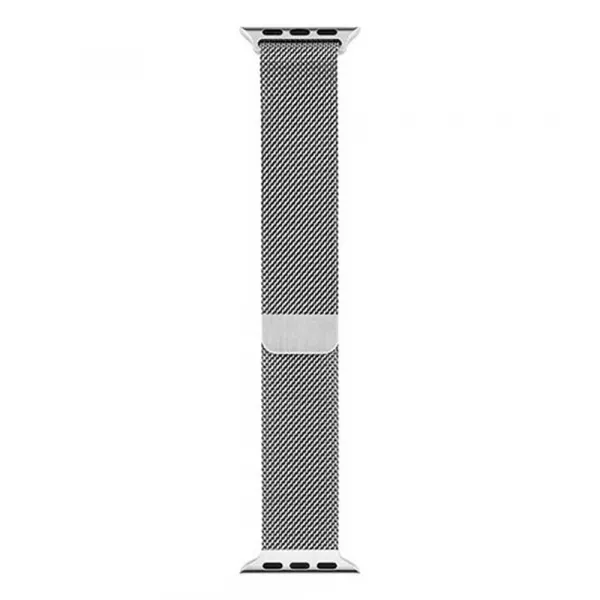 Curea metalica pentru Apple Watch Loomax, bratara compatibila cu Apple Watch, 38 / 40 mm, Silver