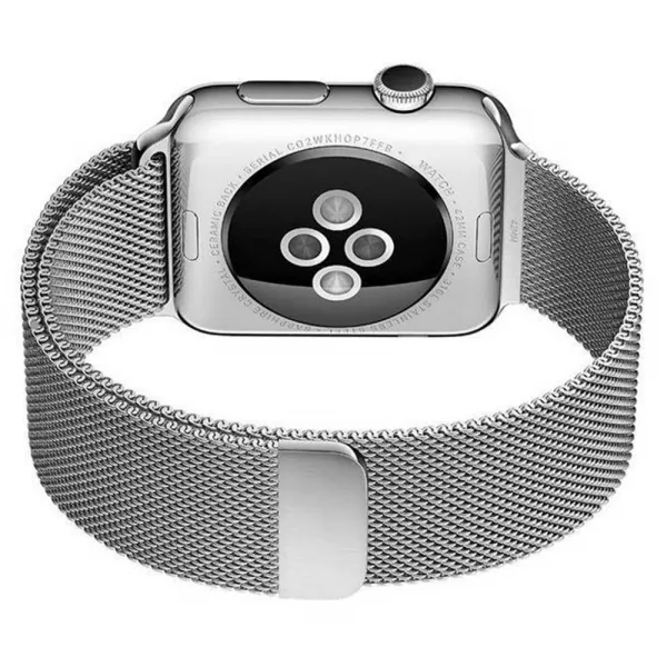 Curea metalica pentru Apple Watch Loomax, bratara compatibila cu Apple Watch, 38 / 40 mm, Silver