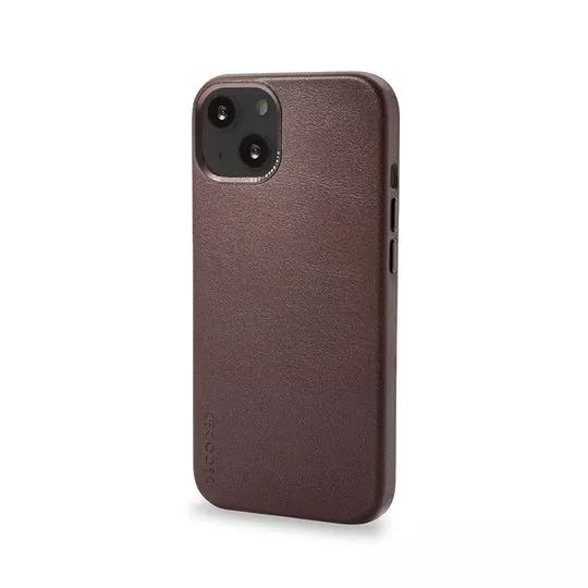 Husa de protectie Decoded IPhone 13, compatibila MagSafe, piele ecologica, maro