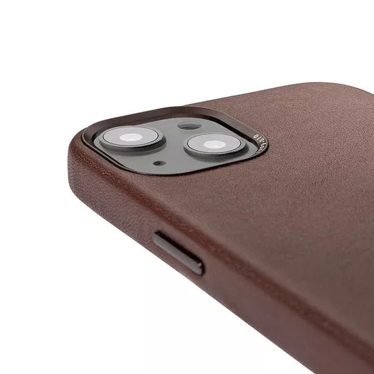 Husa de protectie Decoded IPhone 13, compatibila MagSafe, piele ecologica, maro
