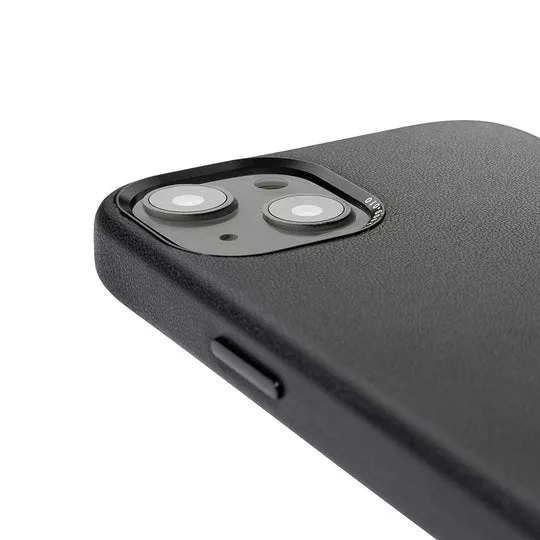 Husa de protectie Decoded IPhone 13, compatibila MagSafe, piele ecologica, negru