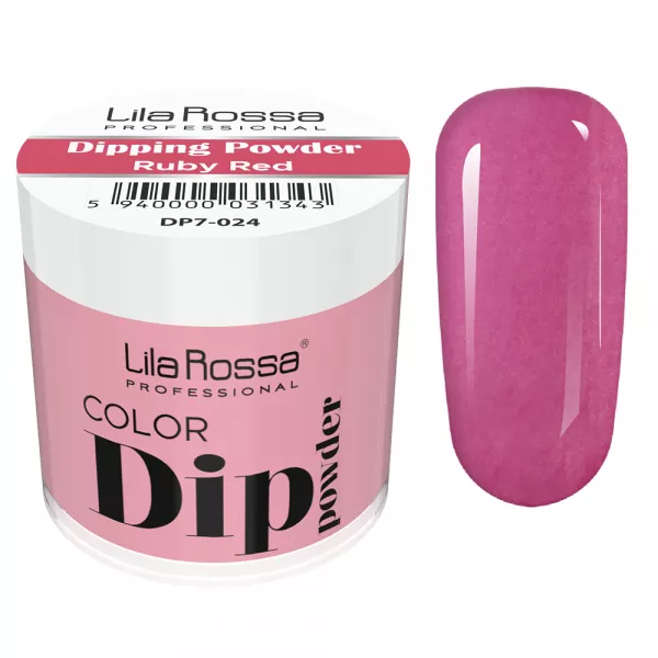 Dipping powder color, Lila Rossa, 7 g, 024 ruby red