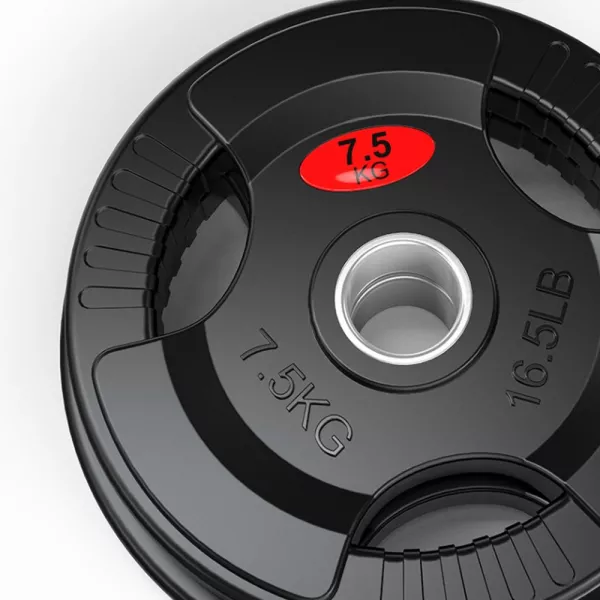 Disc Karemi de 7.5 kg, pentru bara cu diametru 50 mm, din cauciuc, negru