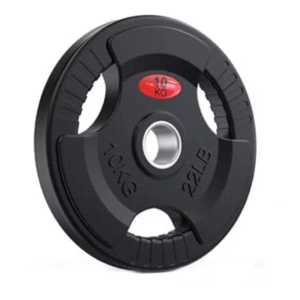 Disc Karemi de 10 kg, pentru bara cu diametru 50 mm, din cauciuc, negru