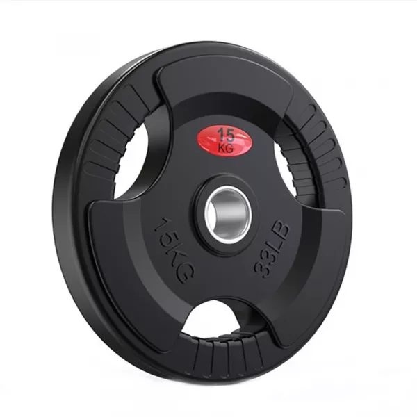 Disc Karemi de 15 kg, pentru bara cu diametru 50 mm, din cauciuc, negru