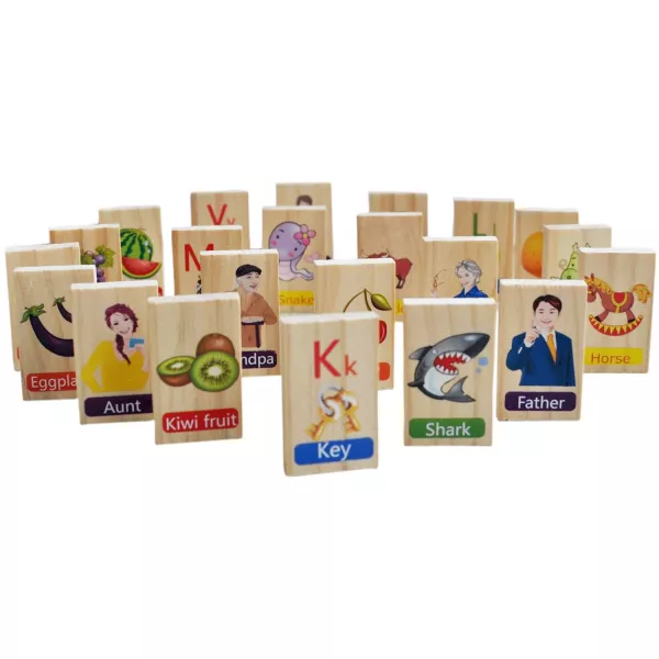 Joc educativ Karemi, cu piese de domino, 100 piese