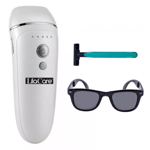 Epilator IPL Lila Care, epilare definitiva, 900.000 pulsatii, 5 trepte de putere, alb