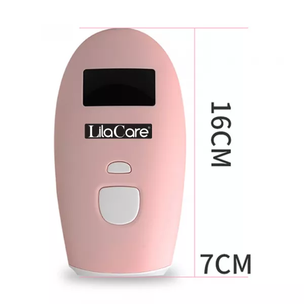 Epilator IPL Lila Care, epilare definitiva, 990.000 pulsatii, 5 trepte de putere, cu ecran LCD, roz