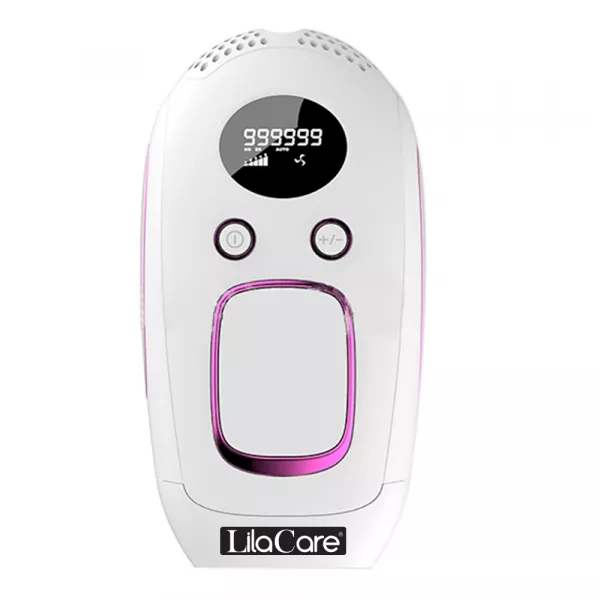 Epilator IPL Lila Care, epilare definitiva, 999.999 pulsatii, 5 trepte de putere, Alb / Mov