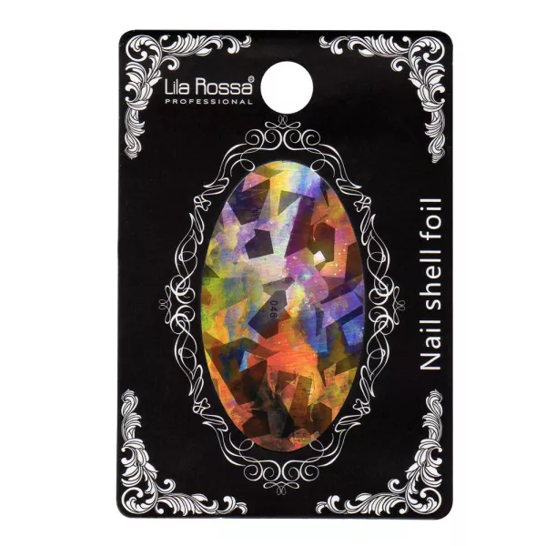 Folie decor unghii, Lila Rossa, cu adeziv, holografica, 046