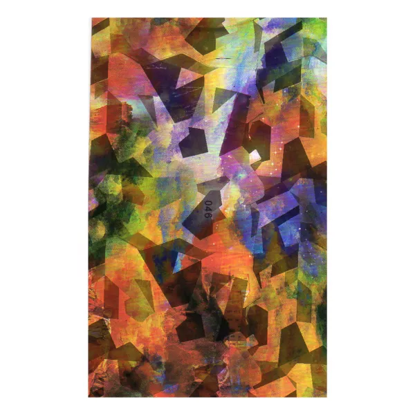 Folie decor unghii, Lila Rossa, cu adeziv, holografica, 046