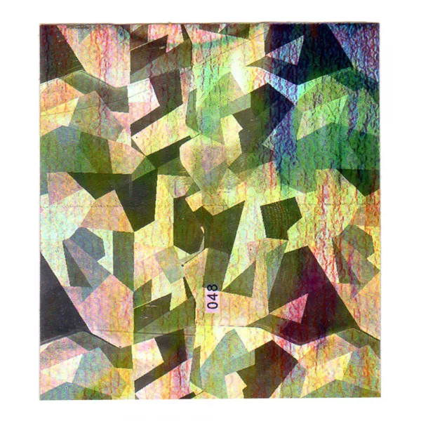 Folie decor unghii, Lila Rossa, cu adeziv, holografica, 048