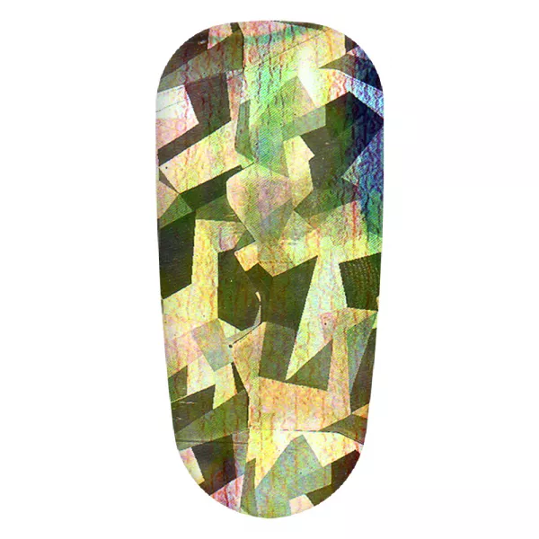 Folie decor unghii, Lila Rossa, cu adeziv, holografica, 048