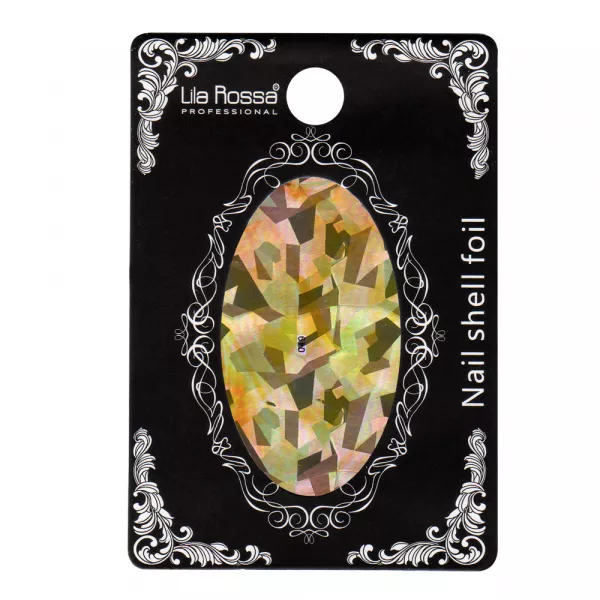 Folie decor unghii, Lila Rossa, cu adeziv, holografica, 049