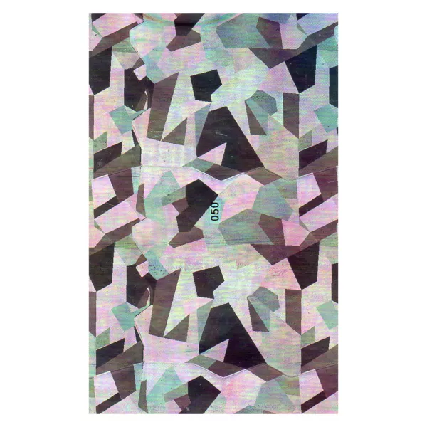 Folie decor unghii, Lila Rossa, cu adeziv, holografica, 050