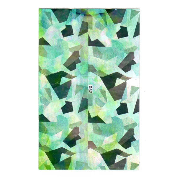 Folie decor unghii, Lila Rossa, cu adeziv, holografica, 052