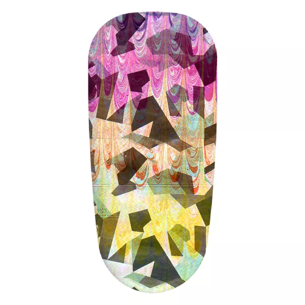 Folie decor unghii, Lila Rossa, cu adeziv, holografica, 059