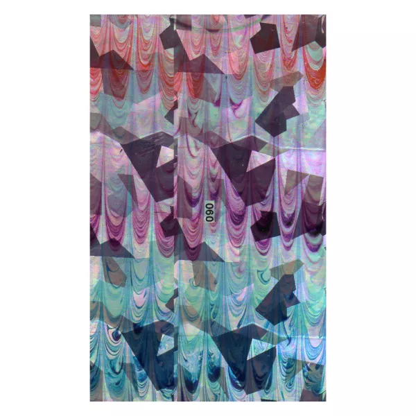 Folie decor unghii, Lila Rossa, cu adeziv, holografica, 060
