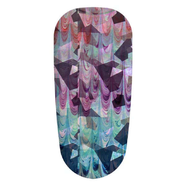 Folie decor unghii, Lila Rossa, cu adeziv, holografica, 060