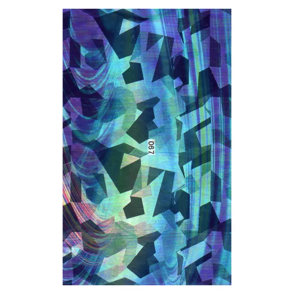 Folie decor unghii, Lila Rossa, cu adeziv, holografica, 067